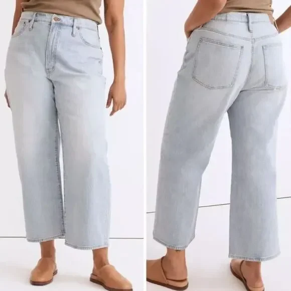 NEW Madewell The Perfect Vintage Wide-Leg Crop Jean in Edmunds Wash, 30 - Picture 1 of 16